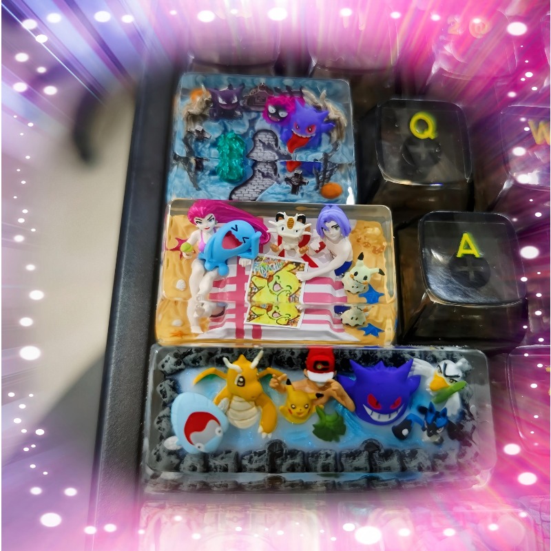 Keycap Artisan Anime - Pokemon Anime Keycaps 1U 1.25U 1.5U