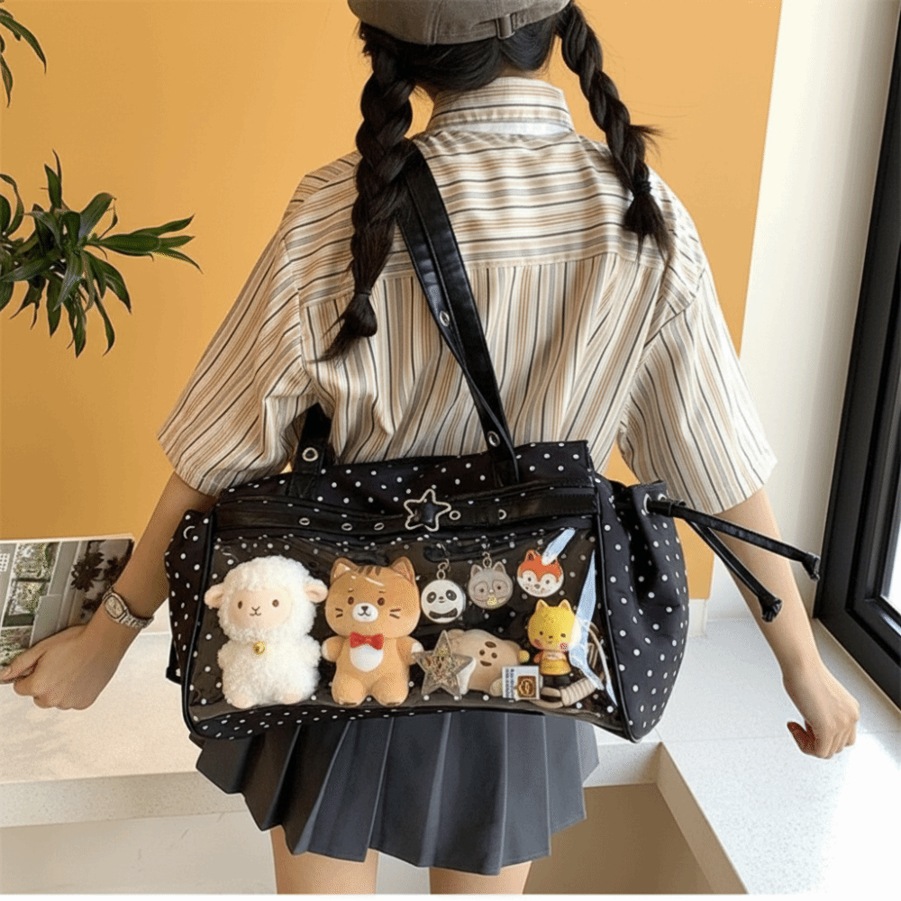 Harajuku Polka Dot Itabag Y2K  - огляд і ціна Anime Merchandise For Men