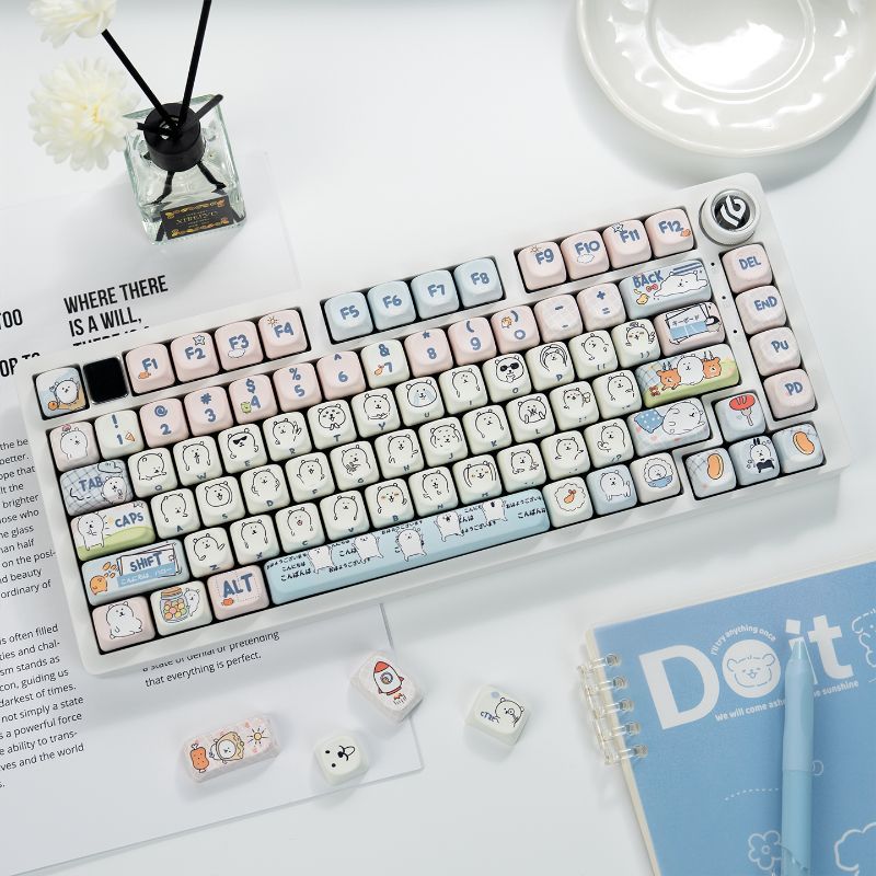 Cute Girly MOA Joke Bear PBT D - огляд і ціна Keycap Artisan Anime