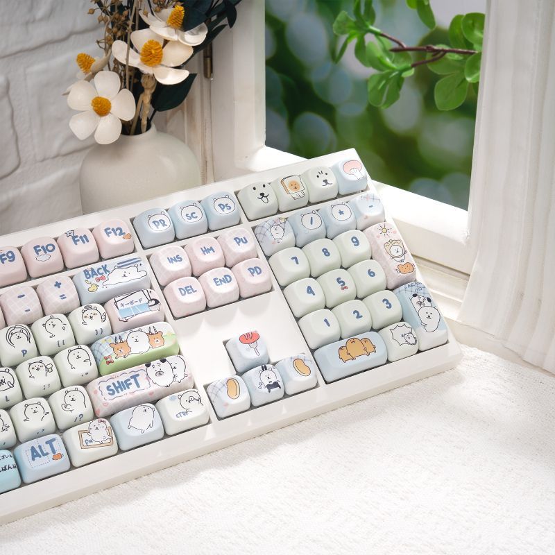 Cute Girly MOA Joke Bear PBT D - огляд і ціна Keycap Artisan Anime