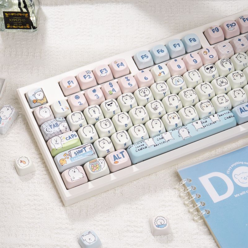 Cute Girly MOA Joke Bear PBT D - огляд і ціна Keycap Artisan Anime