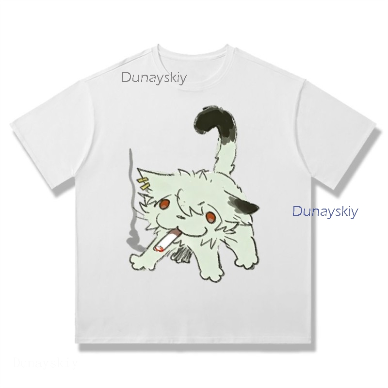 YesOk Chainsmoker Cat Yaniko S - огляд і ціна Anime Merchandise T Shirt
