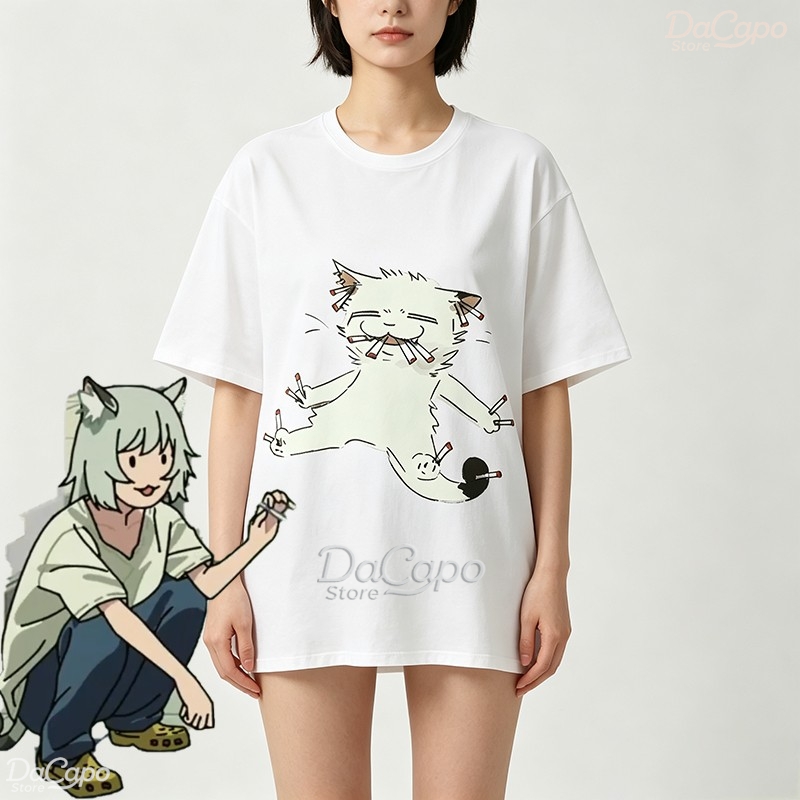 Chainsmoker Cat Yaniko Satou C - огляд і ціна Anime Merchandise T Shirt