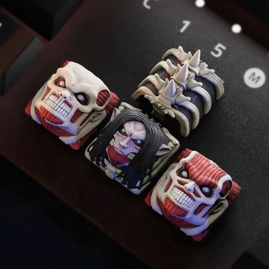 NEW Attack on Titan Co branded - огляд і ціна Keycap Artisan Anime