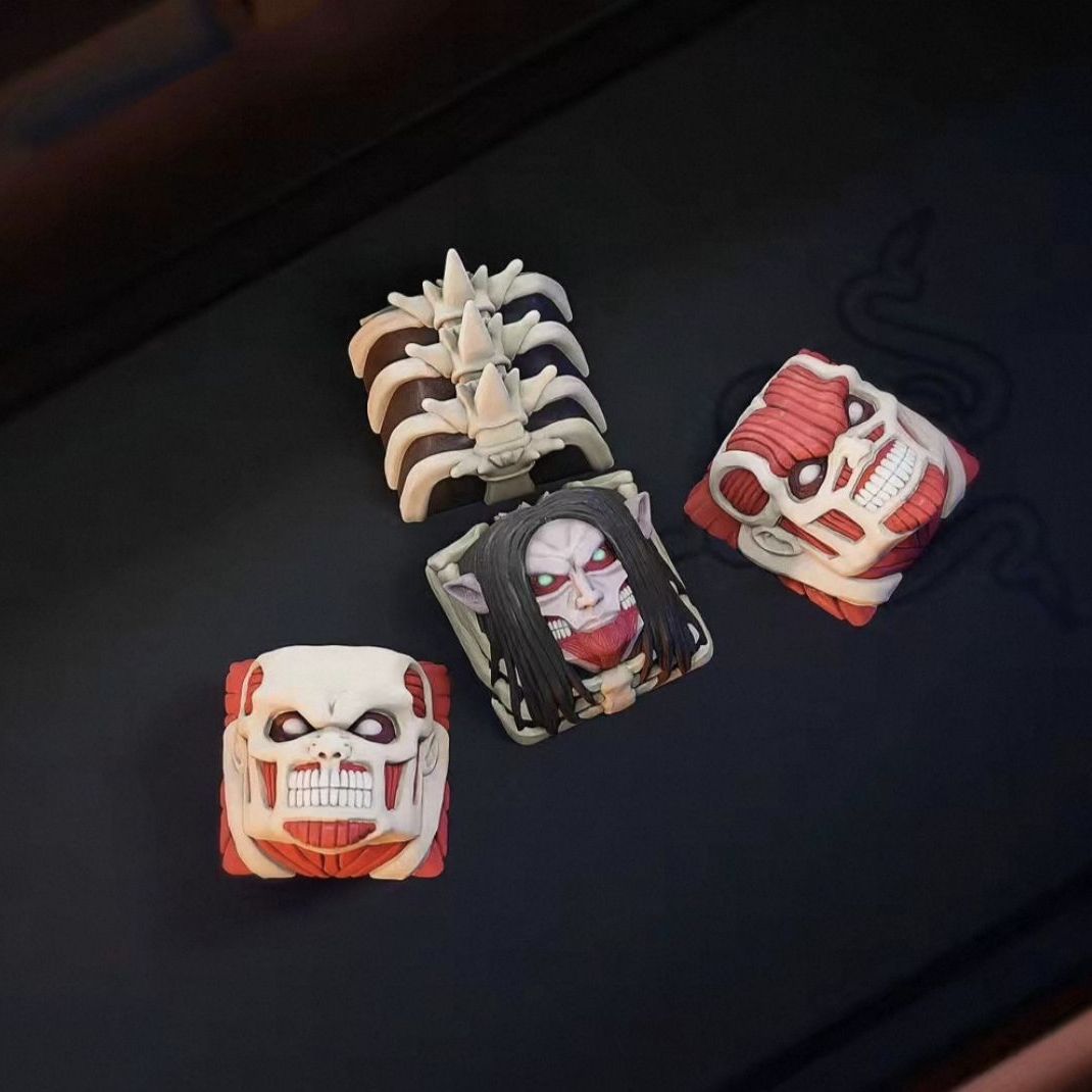 NEW Attack on Titan Co branded - огляд і ціна Keycap Artisan Anime