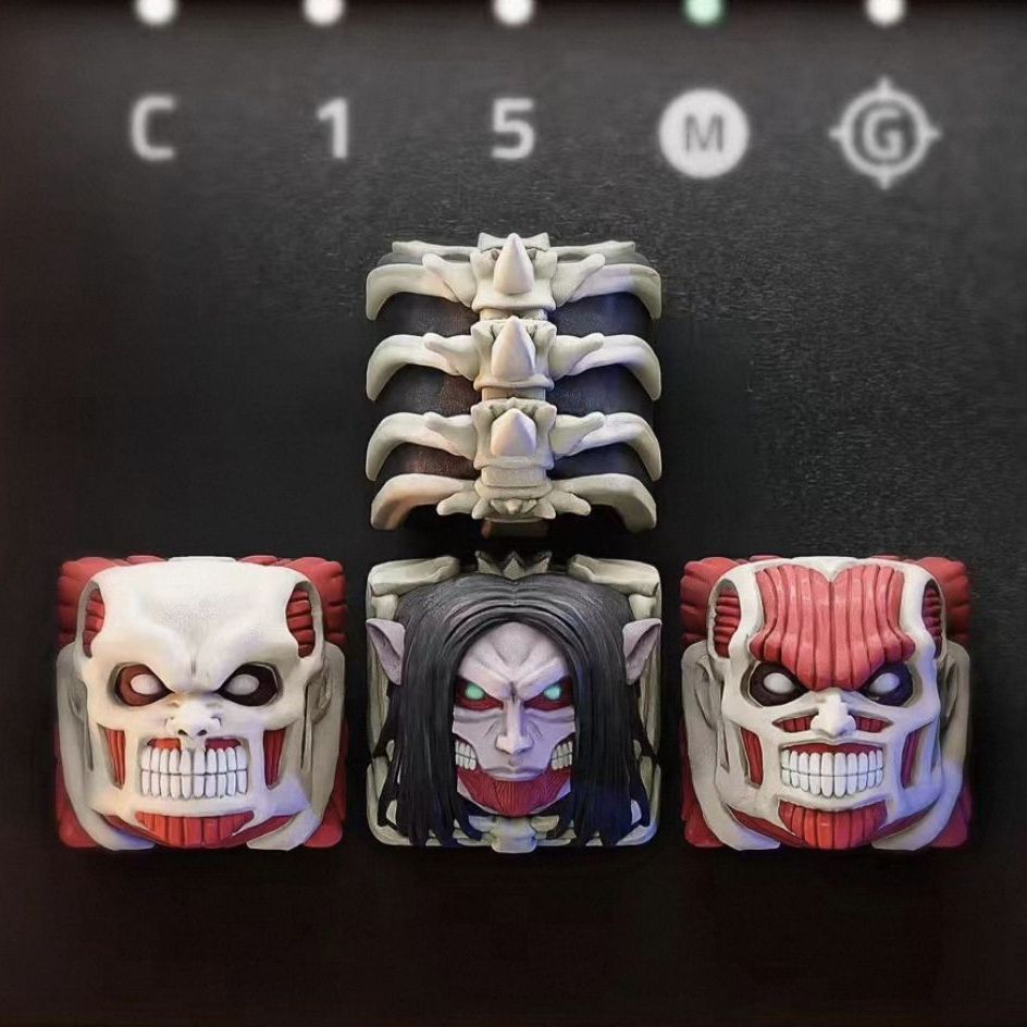 NEW Attack on Titan Co branded - огляд і ціна Keycap Artisan Anime