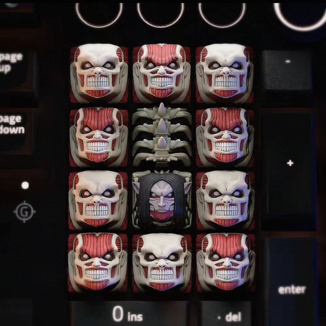 NEW Attack on Titan Co branded - огляд і ціна Keycap Artisan Anime