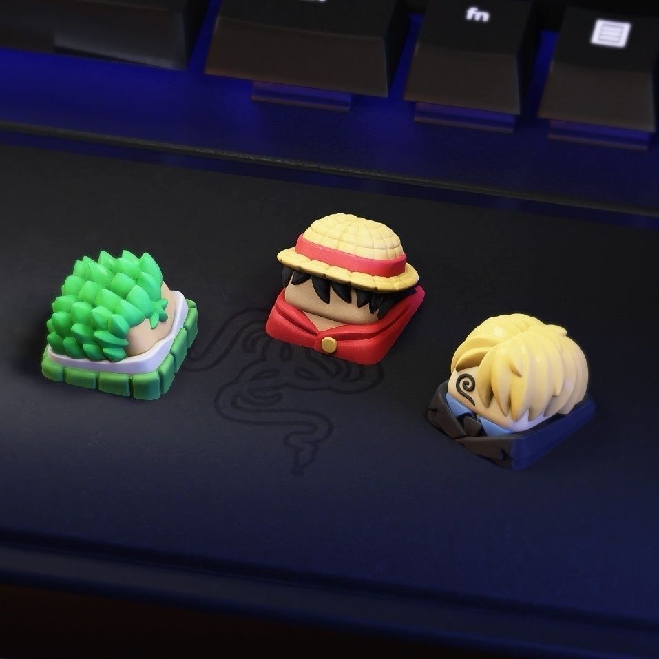 New Kawaii ONE PIECE Luffy Key - огляд і ціна Keycap Artisan Anime
